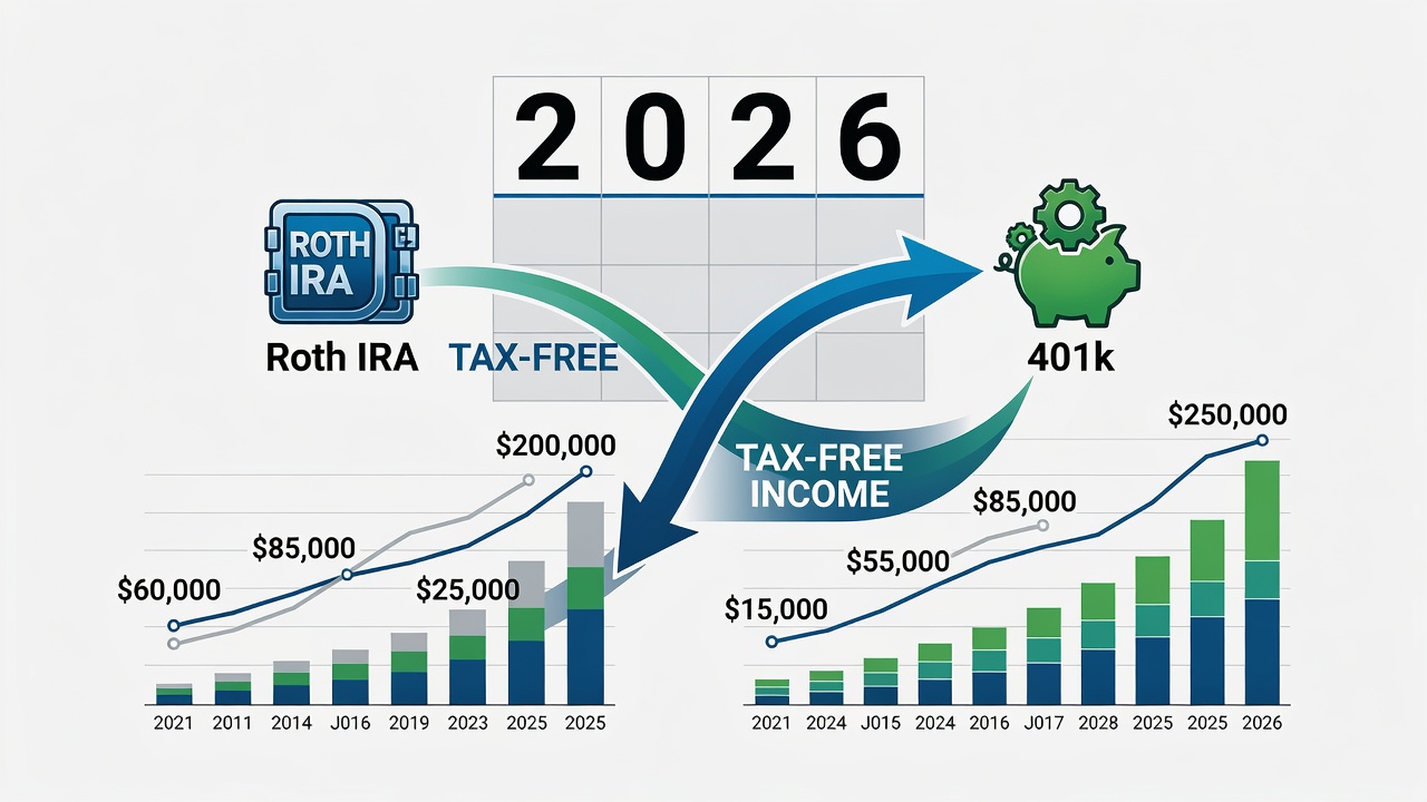 2026 Roth IRA & 401k Withdrawal Strategies for Tax-Free Income